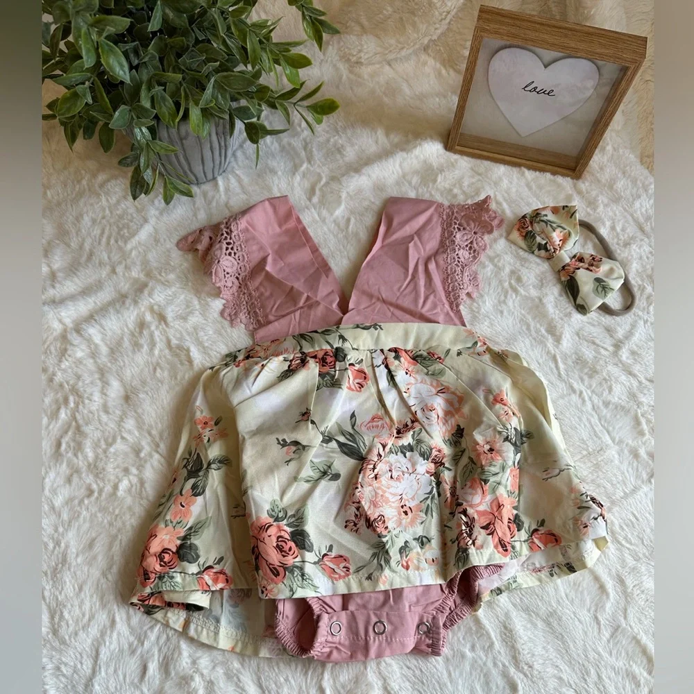 Floral romper outfit